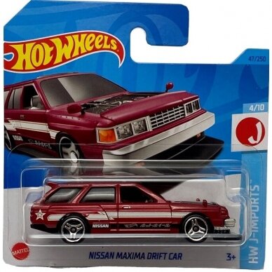 Hot Wheels Nissan Maxima Drift car red short card