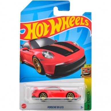 Hot Wheels Modeliukas Porsche 911 GT3 red Long Card (yra Sandėlyje)