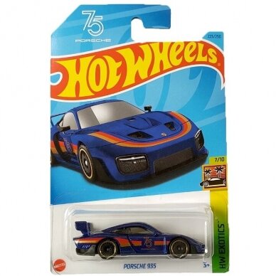 Hot Wheels Porsche 935 Blue Basic Car Long Card