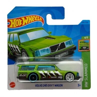 Hot wheels Modeliukas Volvo 240 drift green (yra Sandėlyje)