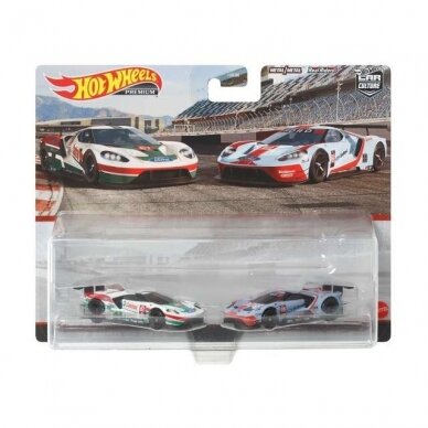 Hot Wheels Premium 2-Pack Modeliukas 2016 Ford GT Racer #67 & #69 (yra Sandėlyje)