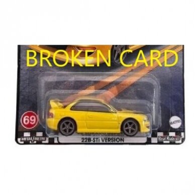 Hot Wheels Premium Boulevard 1998 Subaru Impreza 22B Sti (broken card)