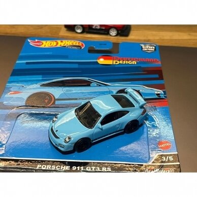 Hot Wheels Premium Deutchland Design Modeliukas Porsche 911 GT3 RS blue (išpakuotas, būklė 9/10)