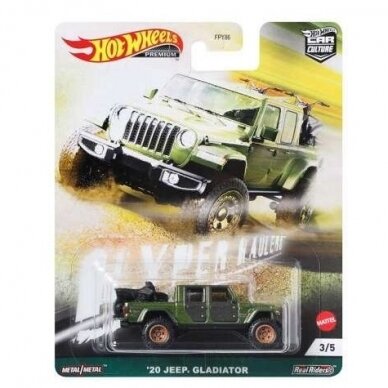 Hot Wheels Premium Hyper Haulers Modeliukas 2020 Jeep Gladiator, green (yra Sandėlyje)