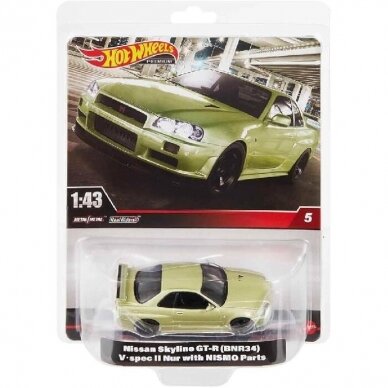 Hot Wheels Premium 1/43 Nissan Skyline GT-R (BNR34) V-Spec II Nur with NISMO Parts