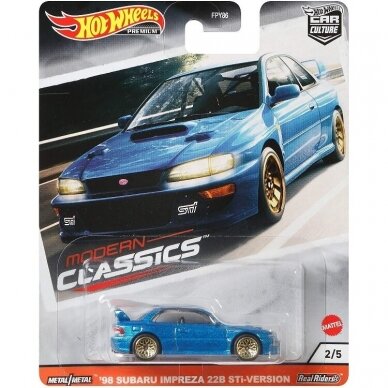 Hot Wheels Premium Modern Classics 98 Subaru Impreza 22B STI Version Blue