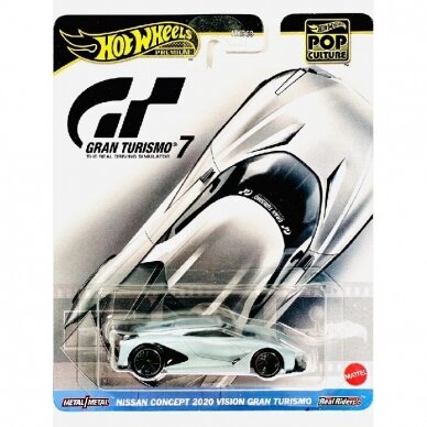 Hot Wheels Premium Pop Culture Gran Turismo 7 Modeliukas Nissan Concept 2020 Vision Gran Turismo Grey