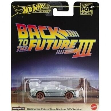 Hot Wheels Premium Pop Culture/Entertainment Series Modeliukas Back To The Future Time Machine 50's version (yra Sandėlyje)