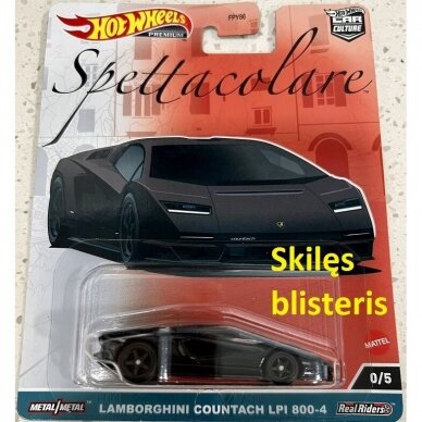 Hot Wheels Premium Spettacolare Modeliukas Lamborghini Countach LP1 800-4 black CHASE (Skilęs blisteris) (yra Sandėlyje)