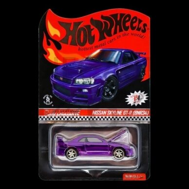 Hot Wheels RLC Club Exclusive 2020 Club Car Modeliukas Nissan Skyline GT-R BNR34 Purple