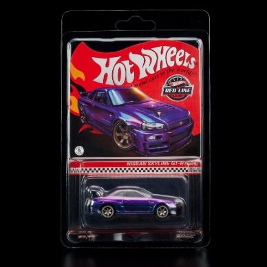 Hot Wheels RLC Exclusive Modeliukas Nissan Skyline GT-R BNR34 Purple and blue chameleon paint (yra Sandėlyje)