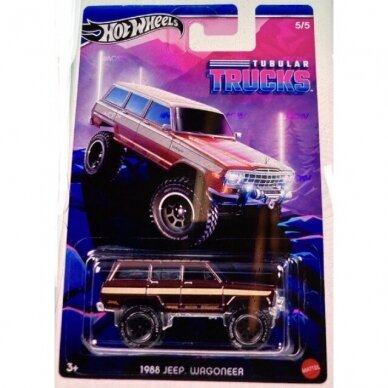 Hot Wheels Tubular Trucks Modeliukas 1988 Jeep Wagoneer (yra Sandėlyje)