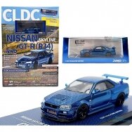 Inno64 x CLDC 1/64 Modeliukas Nissan Skyline GT-R R34 Chrome Blue Carbon Fiber with Magazine China Exclusive (yra Sandėlyje)