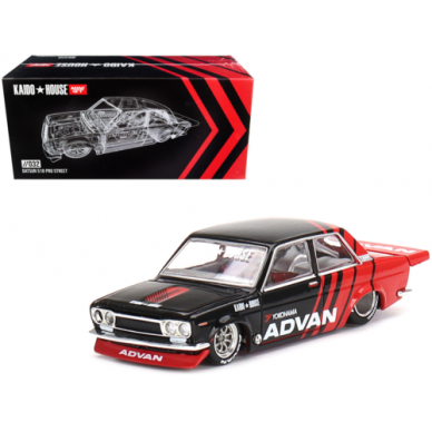 Mini GT Kaido House Modeliukas Kaido House Datsun 510 Pro Street *Advan*, black/red