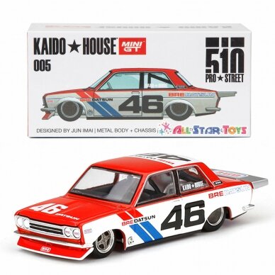 Mini GT Kaido House Kaido House Datsun 510 Pro Street BRE510 V1, red/w