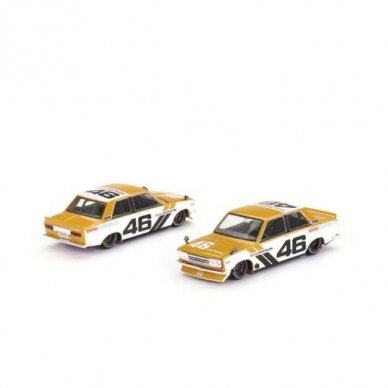 Mini GT Kaido House Kaido House Datsun 510 Pro Street BRE510 V3, yellow/white