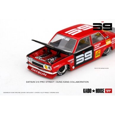 Mini GT Kaido House Kaido House Datsun 510 Pro Street SK510, red/black