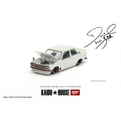 PRE-ORD3R Mini GT Kaido House Kaido House Datsun 510 Pro Street Tanto V1, white