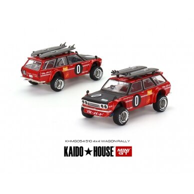 Mini GT Kaido House Kaido House Datsun 510 Wagon Kaido GT Surf Safari RS V2, red