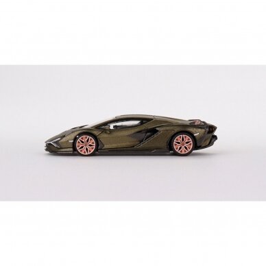 Mini GT Modeliukas Lamborghini Sian FKP37 Presentation, matt army green (yra Sandėlyje)