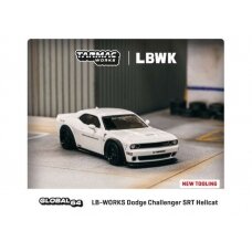 PRE-ORDER Tarmac Works LB-WORKS Dodge Challenger SRT Hellcat, white