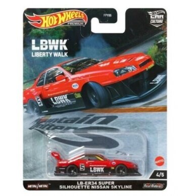 Hot Wheels Premium Liberty Walk ER34 Super Silhouette Nissan Skyline 4/5