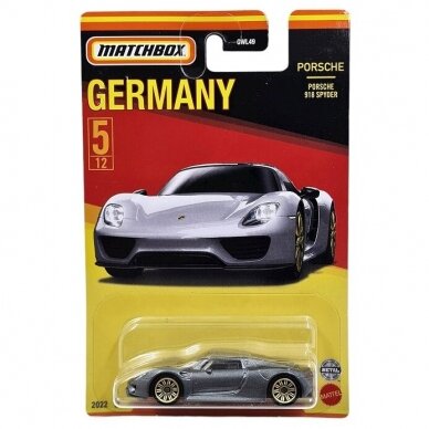 Matchbox Modeliukas 2020 PORSCHE 918 SPYDER, silver (yra Sandėlyje)