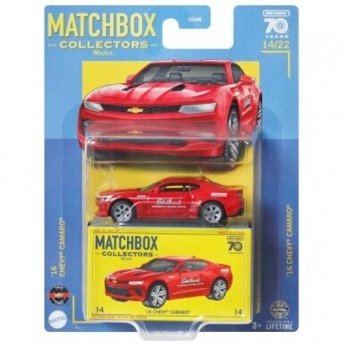 Matchbox Superfast Modeliukas 2016 Chevrolet Camaro (yra Sandėlyje)