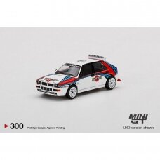 Mini GT Lancia Delta HF Intergrale Evoluzione Martini Racing, white/red/blue left hand drive