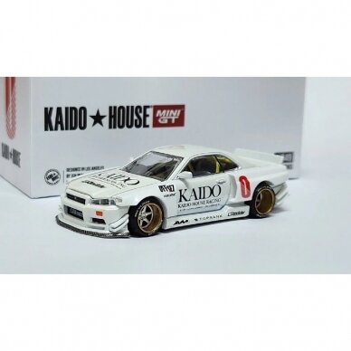 Mini GT Kaido House Modeliukas V1 Nissan Skyline GT-R (R34), white CHASE