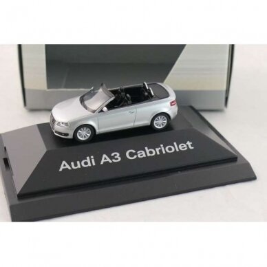 Modeliukas 1/87 2008 Audi A3 Cabriolet, silver (yra Sandėlyje)