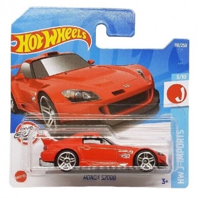 Hot Wheels Modeliukas Honda S2000 red  short card