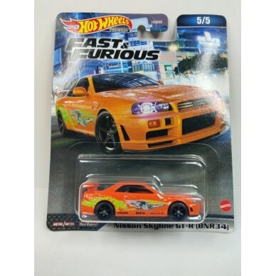 Hot Wheels Premium Modeliukas Nissan Skyline GT-R (BNR34)