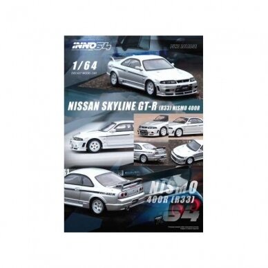 Inno64 Nissan Skyline GT-R (R33) Nismo 400R, sonic silver