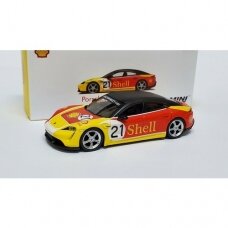 Mini GT Modeliukas Porsche Taycan Turbo S *Shell*, yellow/red/black