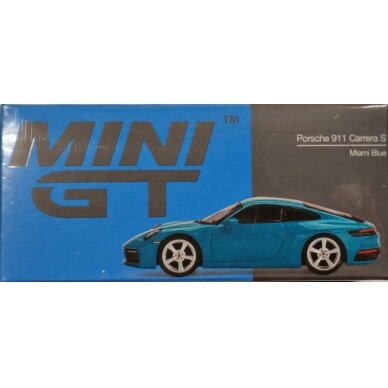 Mini GT Porsche 911 (992) Carrera S, miami blue