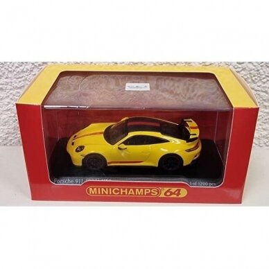 Wbros-Minichamps Modeliukas Porsche 911 (992) GT3, racing yellow