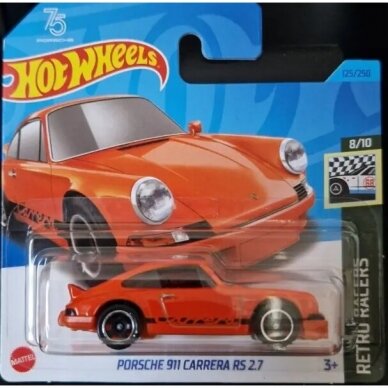 Hot Wheels Modeliukas Porsche 911 Carrera RS 2.7 125/250 HW Retro Racers 8/10 (yra Sandėlyje)