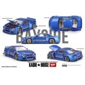 PRE-ORD3R Mini GT Modeliukas 1/64 1999 Nissan Skyline GT-R (R34) Kaido Works (V2 AERO) Shinjuku V2, blue