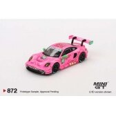 PRE-ORD3R Mini GT Modeliukas 1/64 2023 Porsche 911 (992) GT3 R #80 AO Racing Virginia Roxy, pink