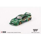 PRE-ORD3R Mini GT Modeliukas 1/64 2024 Nissan Silvia S15 LB-Super Silhouette Fausto Racing, green