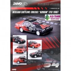 PRE-ORD3R Inno64 1987 Nissan Skyline 2000 Turbo RS-X HR31 #26 Kenji Takahashi/Takao Wada *ADVAN* JTCC, red/black