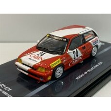 PRE-ORD3R Inno64 Modeliukas 1988 Honda Civic Si E-AT *Cabin* #24 Tomohiko Tsutsumi 2nd 1600cc Class Macau Guia Race, red/white