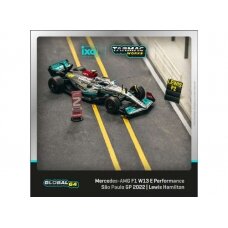 PRE-ORD3R Tarmac Works 2022 Mercedes AMG F1 W13 EQ Performance #44 Lewis Hamilton Sao Paulo Grand Prix, silver/turquoise