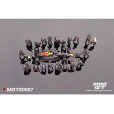 PRE-ORD3R Mini GT 2022 Oracle Red Bull Racing RB18 #1 Max Verstappen Abu Dhabi Grand Prix Pit Crew Set. This set is Including 1 Model the MGT00520