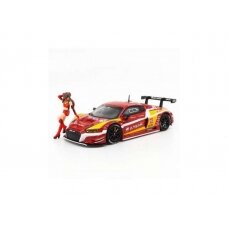 PRE-ORD3R Pop Race Limited Audi R8 LMS EVA RT Production Model Type-02 x Works R8 (with Race Queen Figure), red/yellow