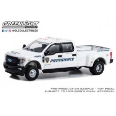PRE-ORD3R GreenLight 2018 Ford F-350 Dually Providence Police Department Mounted Unit Mounted Command Providence Rhode Island *Dually Drivers Series 12*, white
