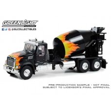 PRE-ORD3R GreenLight 2019 Mack Granite Cement Mixer *S.D. Trucks Series 18*, black with flames