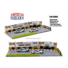 PRE-ORD3R American Diorama Priedų rinkinys Gulf Racetrack Diorama (Car Not Included !!)