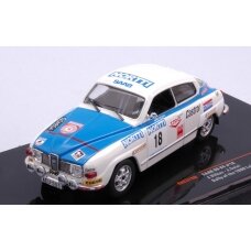 PRE-ORD3R IXO Models Modeliukas 1/43 1976 Saab 96 V4 #18 1000 Lakes Rally Vilkas/Soini, white/blue